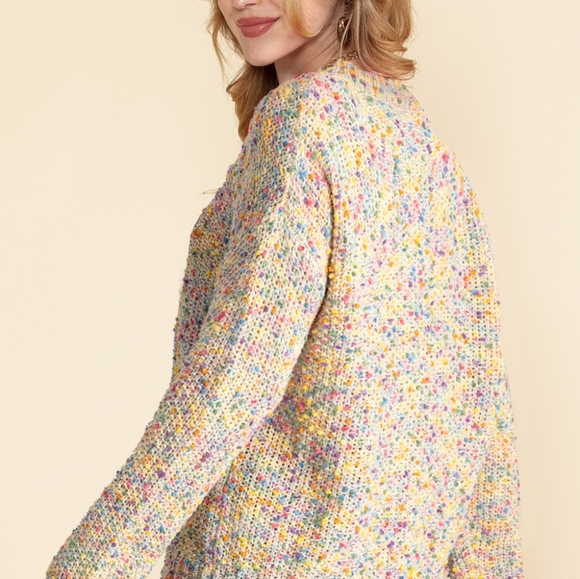 Confeti Pop Heathered Sweater - Yellow - Picture 2 of 4